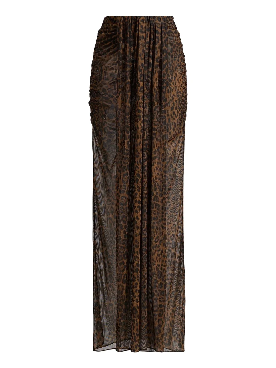 Lapointe Women's Leopard Mesh Draped Skirt