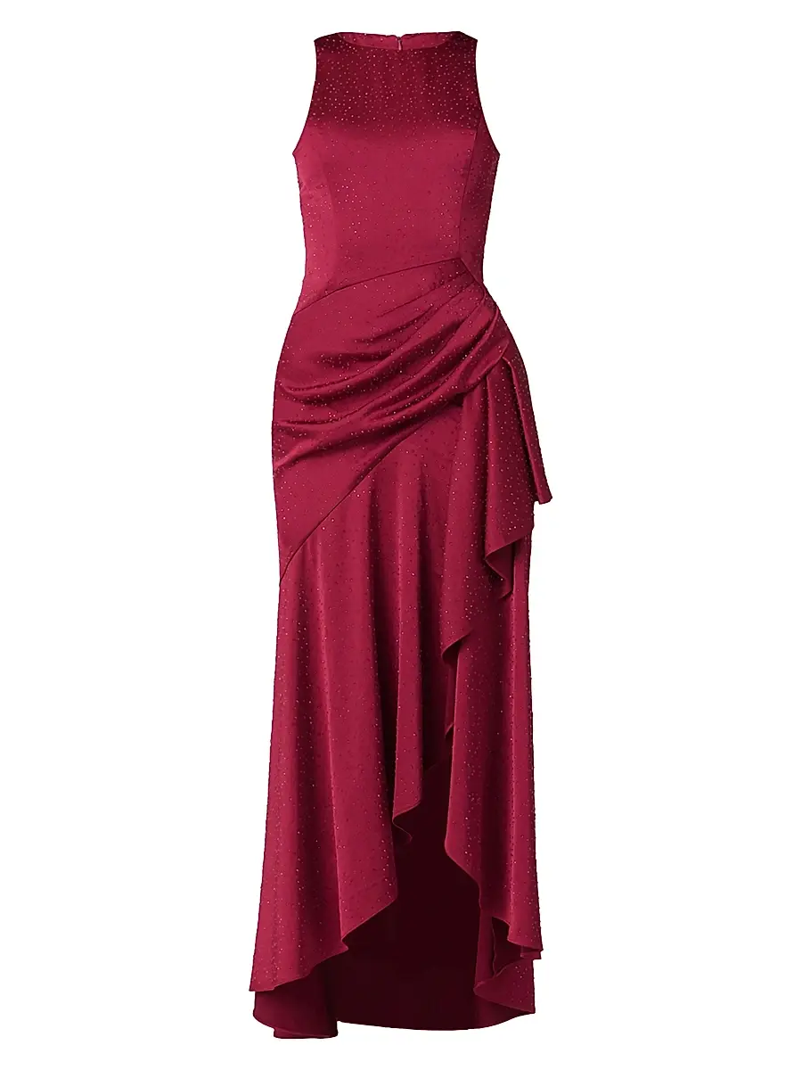 Shoshanna Women's Verena Draped Midi-Dress - Wine | Image 1 Shoshanna Women's Verena Draped Midi-Dress - Wine | Image 1