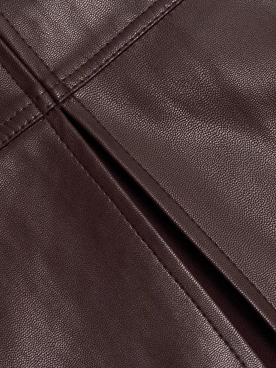 TANYA TAYLOR Women's Hudley Faux-Leather Midi-Skirt | Thumbnail 7 TANYA TAYLOR Women's Hudley Faux-Leather Midi-Skirt | Thumbnail 7