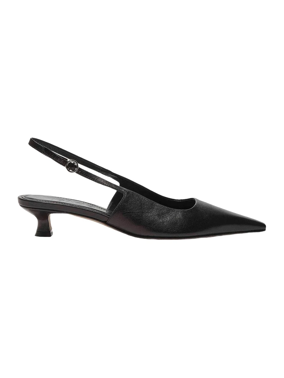 Women's 35MM Metallic Leather Slingback Pumps Women's 35MM Metallic Leather Slingback Pumps