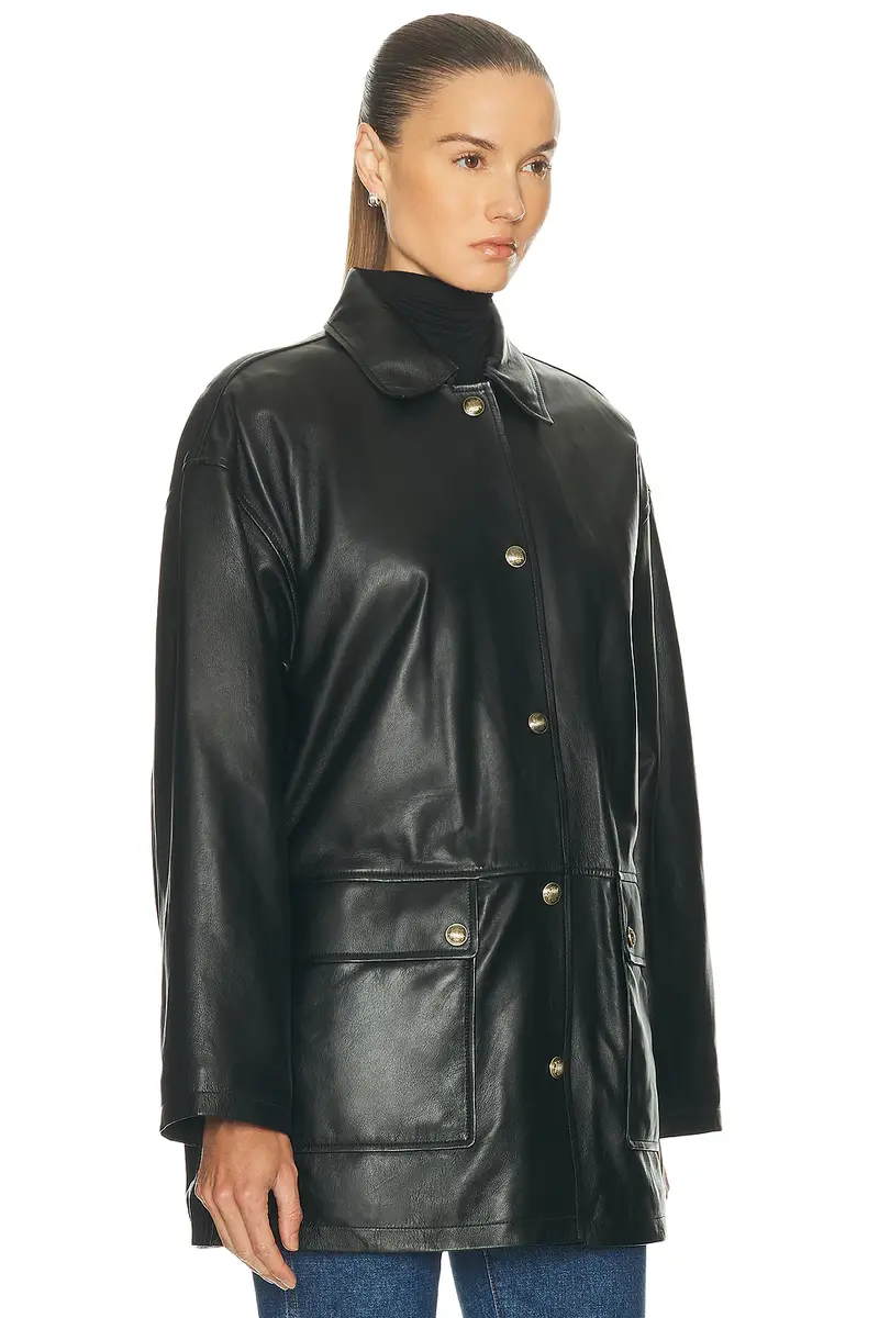 Nili Lotan Cordel Leather Coat | Thumbnail 3 Nili Lotan Cordel Leather Coat | Thumbnail 3