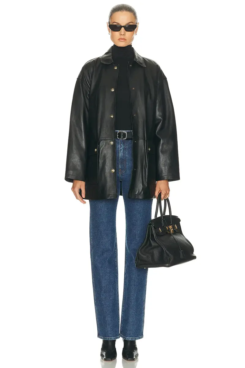 Nili Lotan Cordel Leather Coat | Thumbnail 5 Nili Lotan Cordel Leather Coat | Thumbnail 5