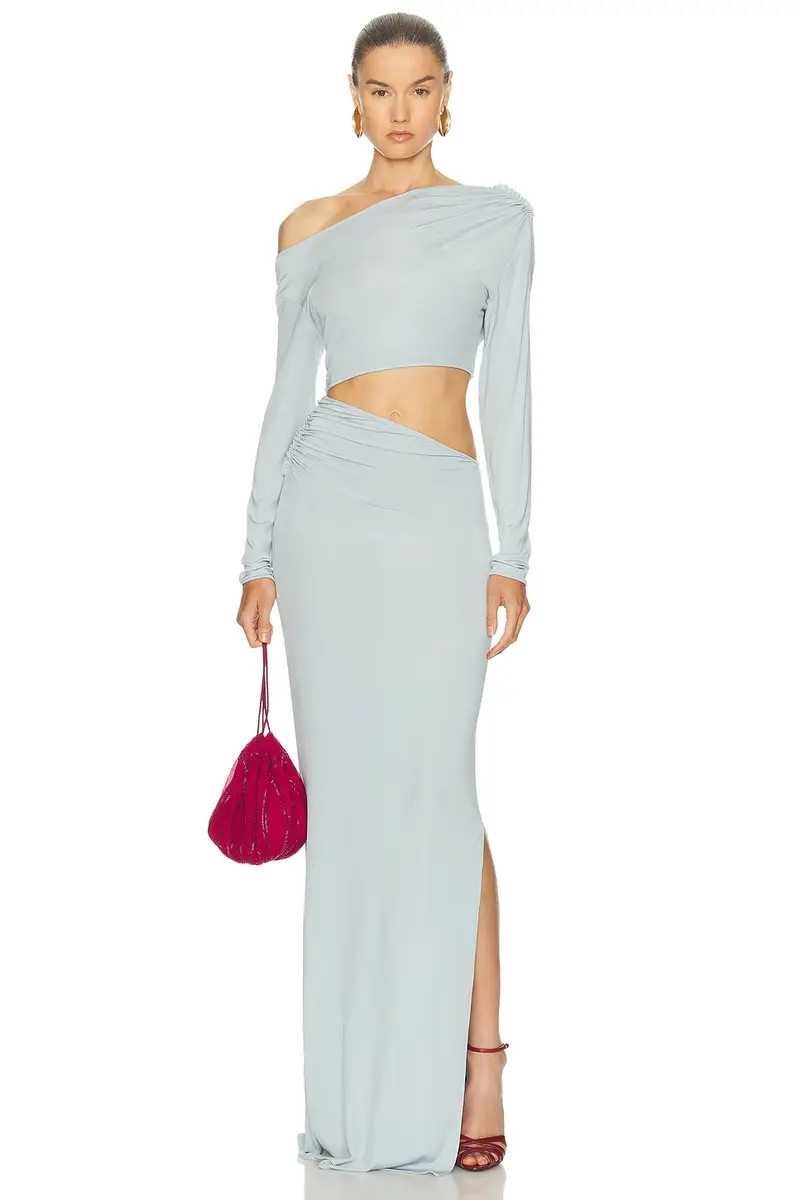 Atlein Cut Out Long Dress | Image 1 Atlein Cut Out Long Dress | Image 1