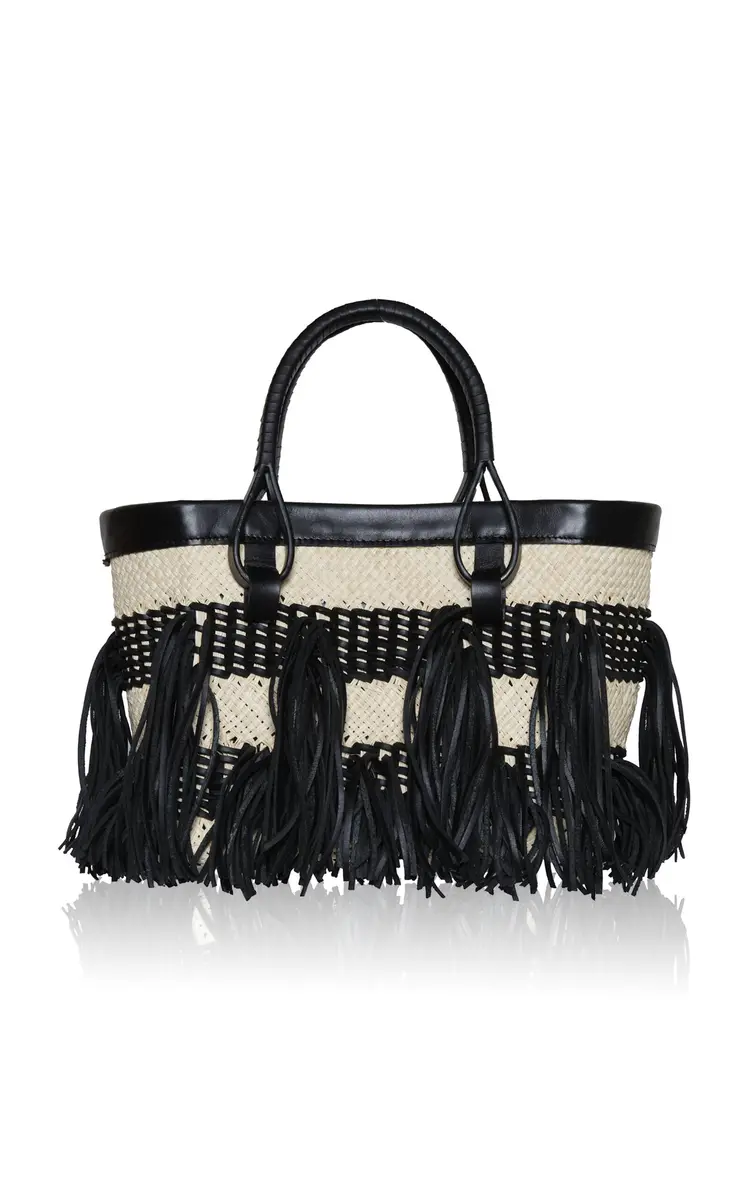 Johanna Ortiz Alcázar Natural Palm Mini Tote Bag | Image 1 Johanna Ortiz Alcázar Natural Palm Mini Tote Bag | Image 1