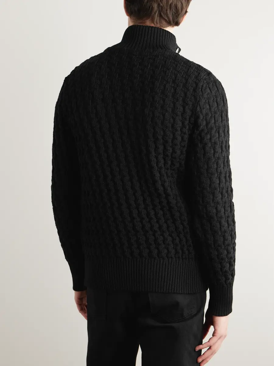 S.N.S. Herning Stark Textured Virgin Wool Cardigan - Men | Thumbnail 3 S.N.S. Herning Stark Textured Virgin Wool Cardigan - Men | Thumbnail 3