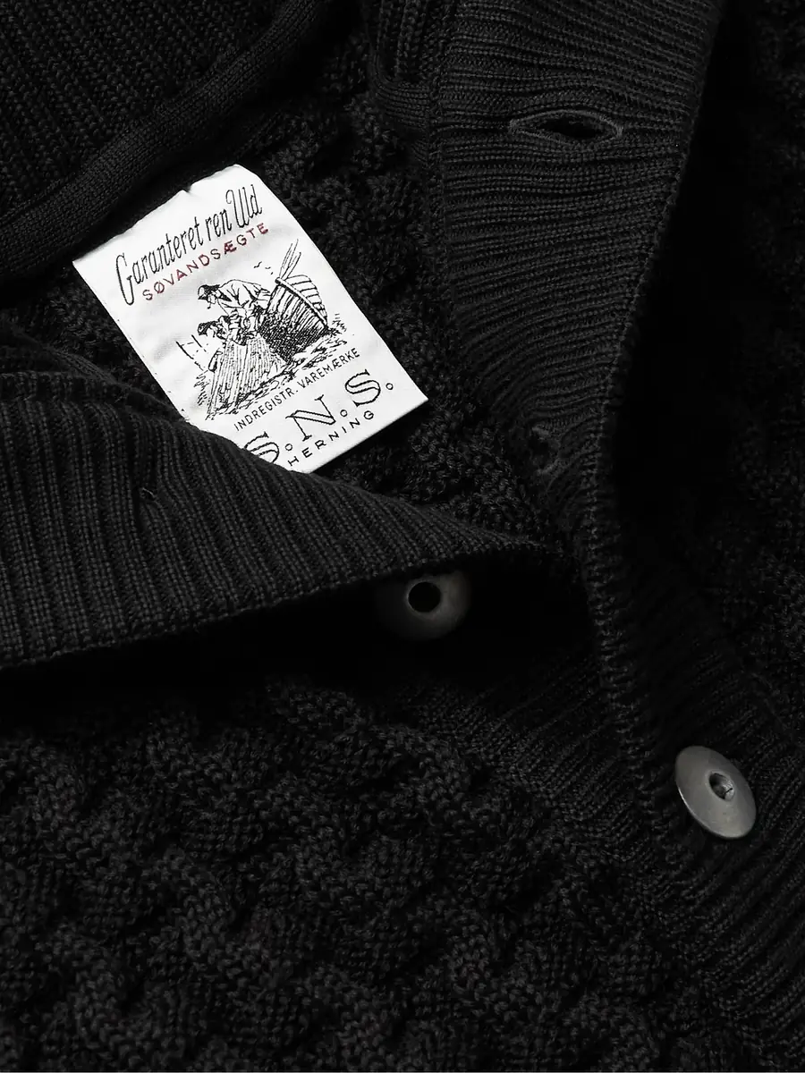 S.N.S. Herning Stark Textured Virgin Wool Cardigan - Men | Thumbnail 4 S.N.S. Herning Stark Textured Virgin Wool Cardigan - Men | Thumbnail 4