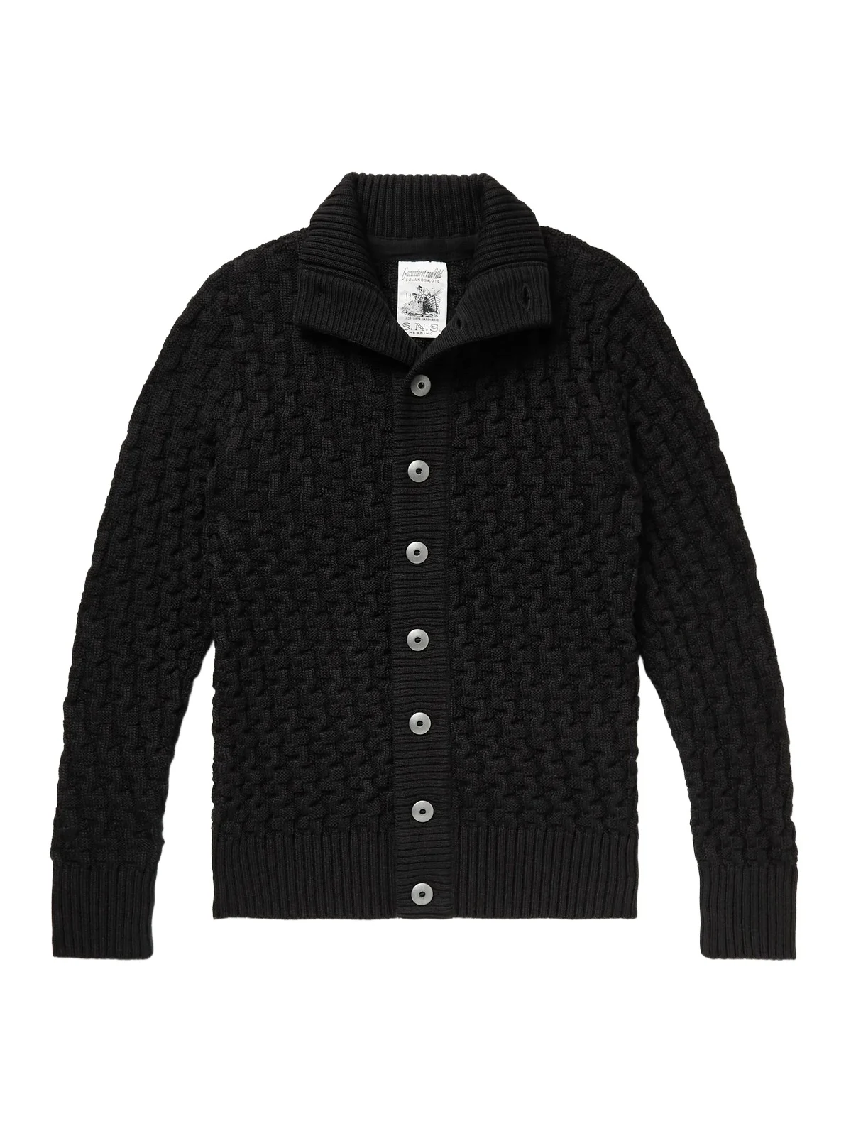 Stark Textured Virgin Wool Cardigan - Men