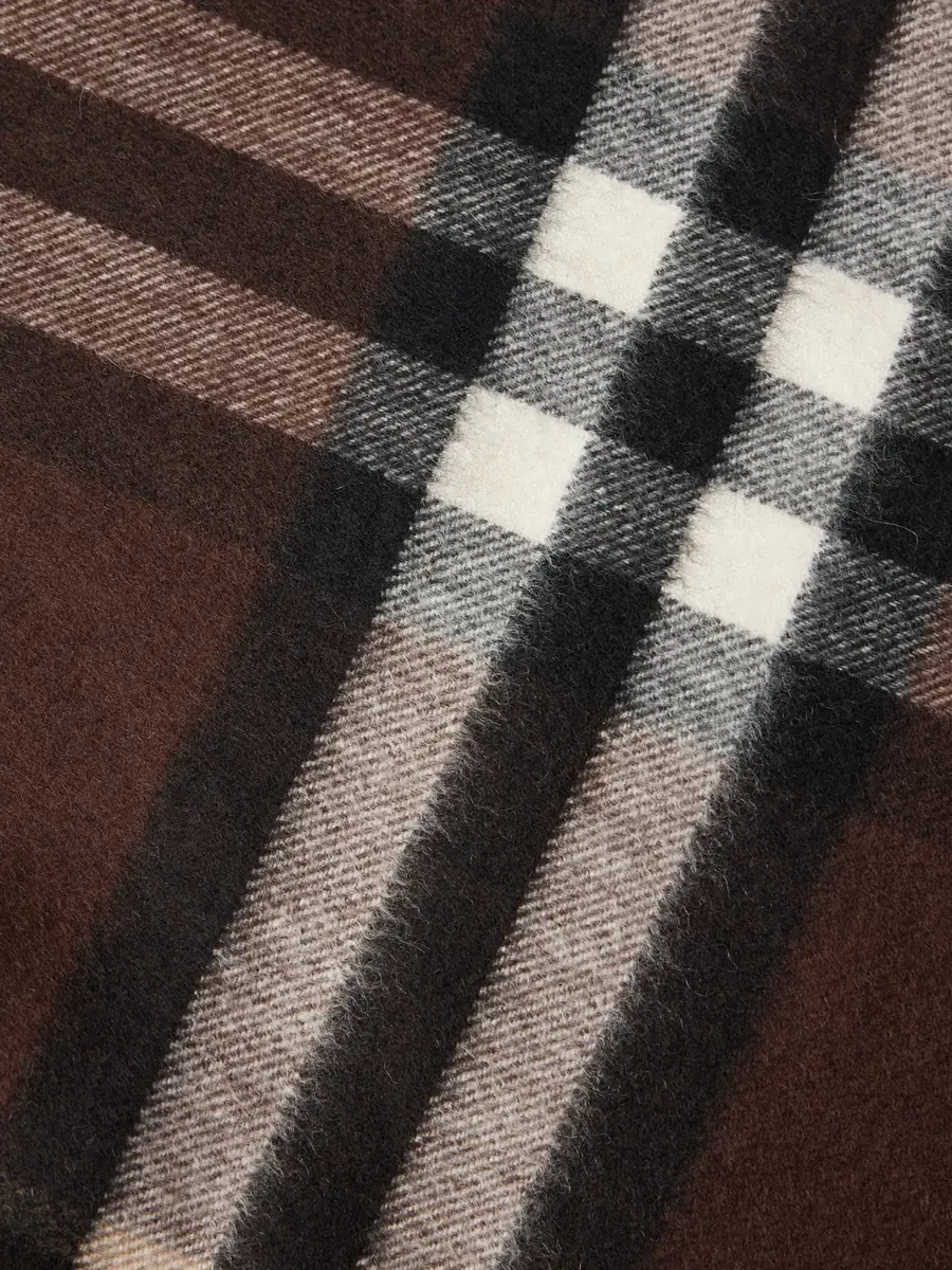 Burberry Fringed Checked Cashmere Scarf - Men | Thumbnail 3 Burberry Fringed Checked Cashmere Scarf - Men | Thumbnail 3