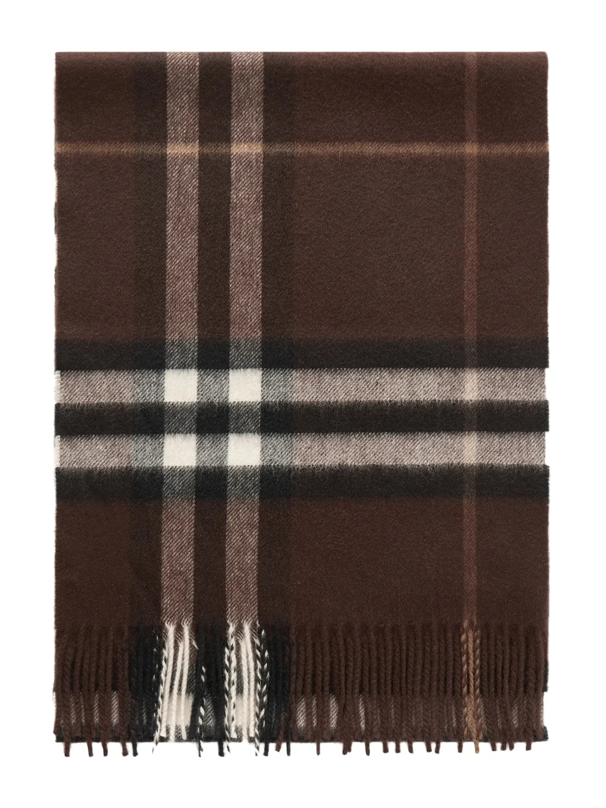 Fringed Checked Cashmere Scarf - Men Fringed Checked Cashmere Scarf - Men