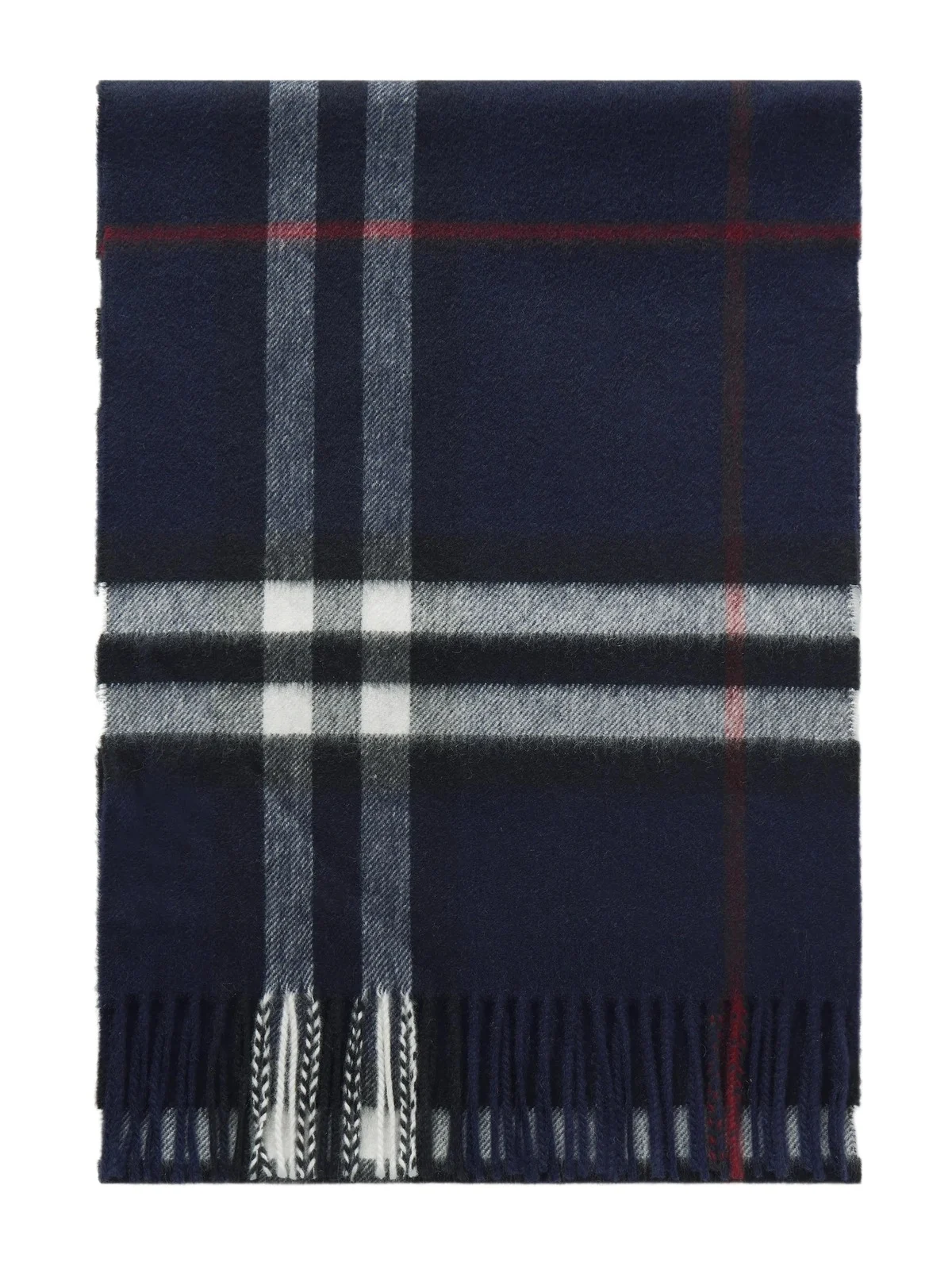 Fringed Checked Cashmere Scarf - Men Fringed Checked Cashmere Scarf - Men