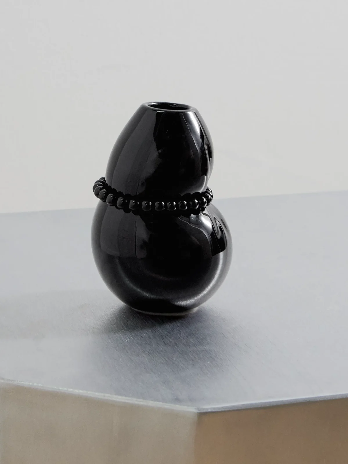Completedworks Squeezed Pearl-like Embellished Glazed Ceramic Vase