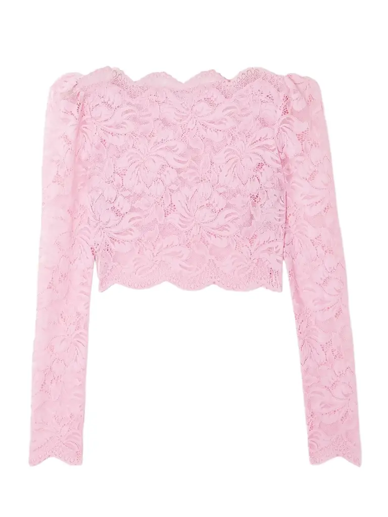 Cropped Stretch-lace Top Cropped Stretch-lace Top
