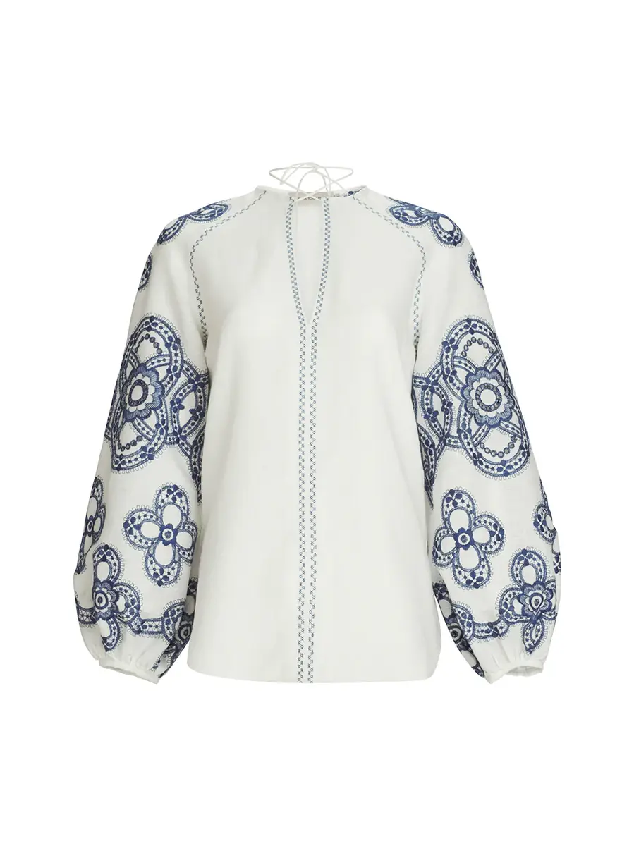 Silvia Tcherassi Molveno Linen Blouse
