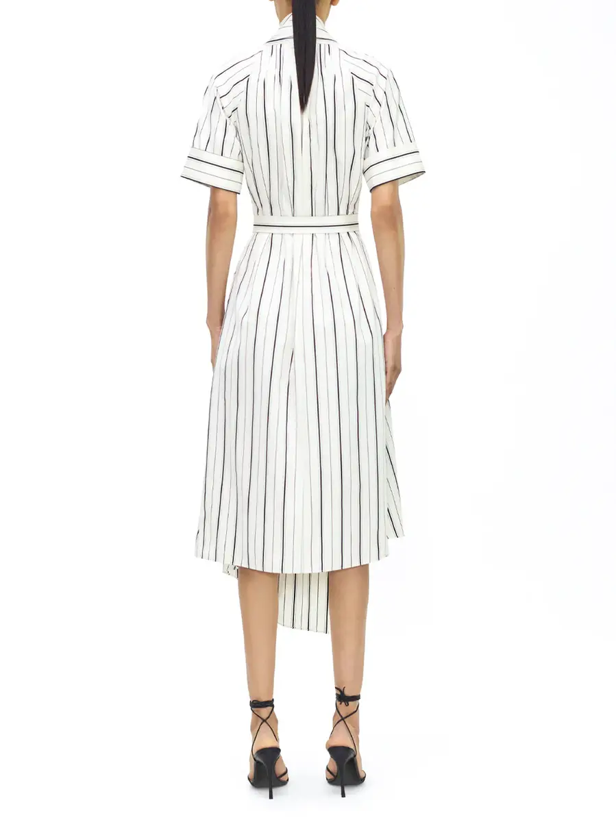 Adam Lippes Nansi Belted Poplin Midi Dress | Thumbnail 4