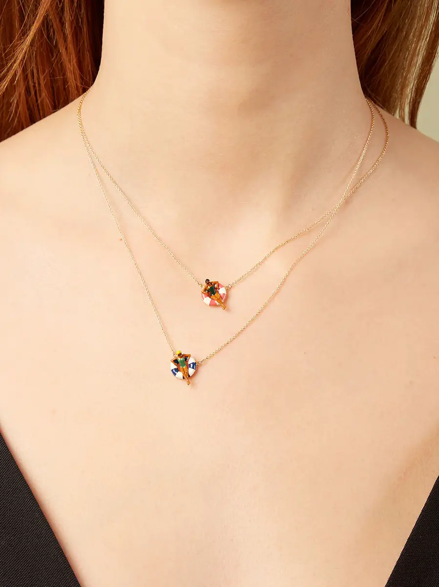 Aliita Navy Blue Flotadora Necklace | Thumbnail 3