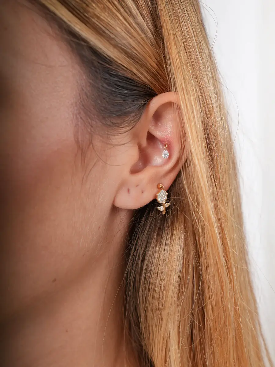 MYSTERYJOY Pavéd Rose Antique Piercing | Thumbnail 2 MYSTERYJOY Pavéd Rose Antique Piercing | Thumbnail 2