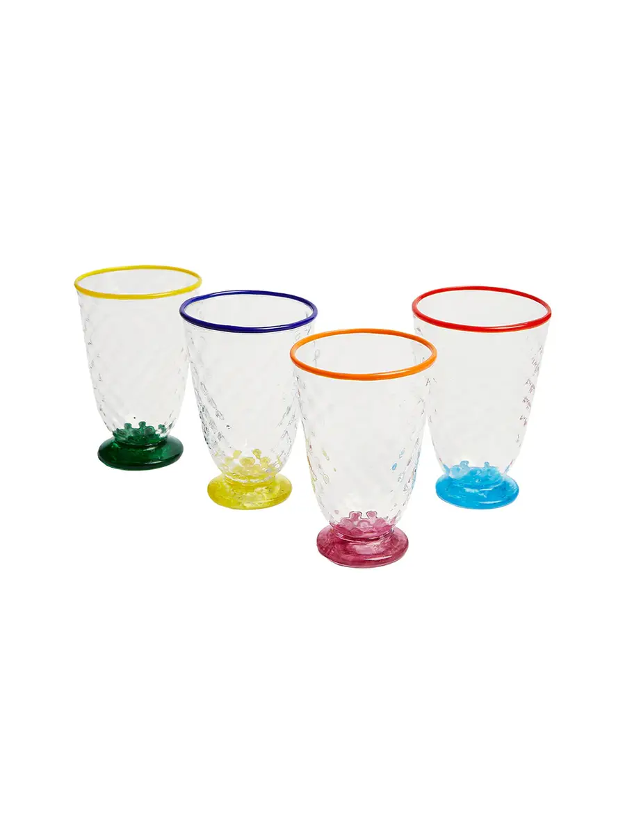 La DoubleJ Home Set of 4 Quilted Glasses | Image 1 La DoubleJ Home Set of 4 Quilted Glasses | Image 1