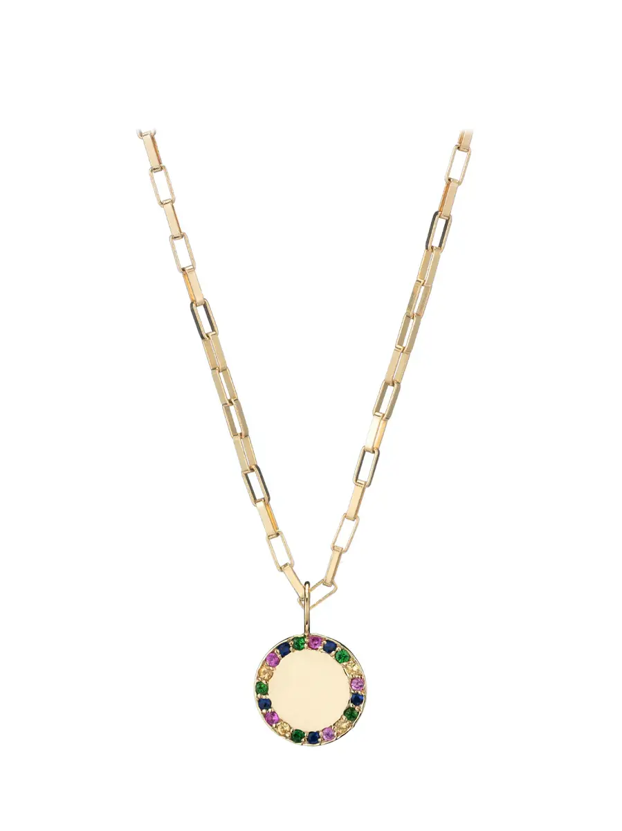 aligrace Small Gold and Multicolored Stones Charm | Thumbnail 2