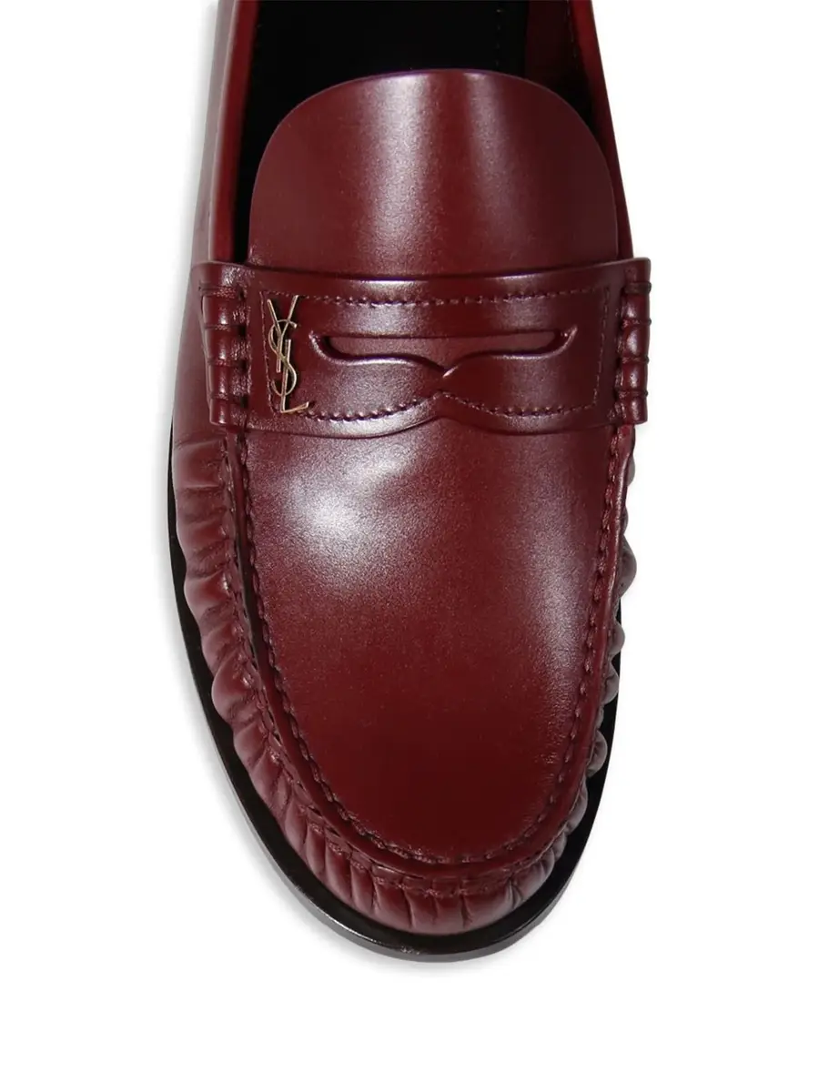 Saint Laurent Smooth Leather Laurent Loafers | Thumbnail 4