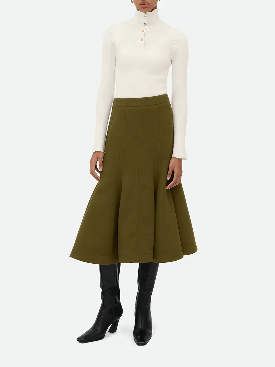 Bottega Veneta Wool Crepe Skirt | Thumbnail 2