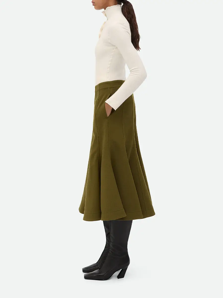 Bottega Veneta Wool Crepe Skirt | Thumbnail 3