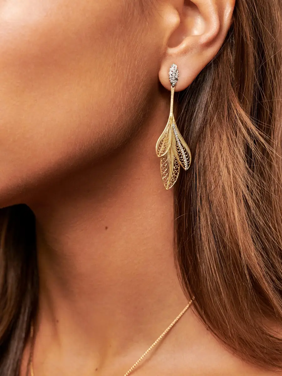 Luisa Rosas Yellow Gold Luz Earrings | Thumbnail 2 Luisa Rosas Yellow Gold Luz Earrings | Thumbnail 2