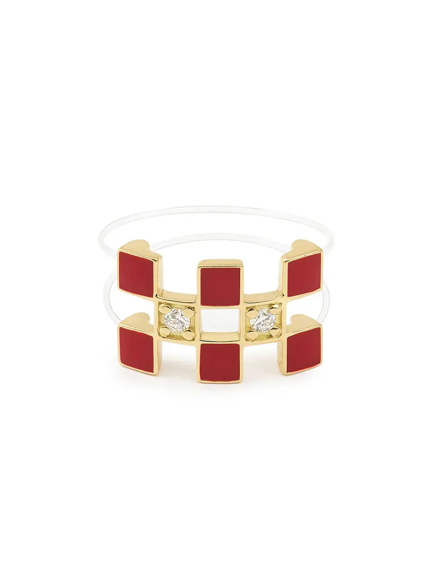 MYSTERYJOY Yellow Gold Nylon Illusion Lacquer Ring | Image 1 MYSTERYJOY Yellow Gold Nylon Illusion Lacquer Ring | Image 1