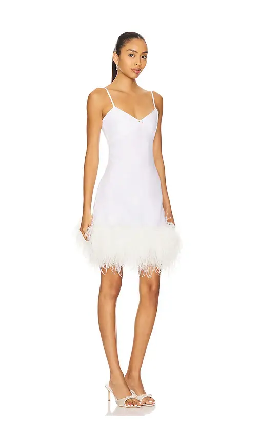 Milkwhite x REVOLVE Mini Dress With Feathers | Thumbnail 2