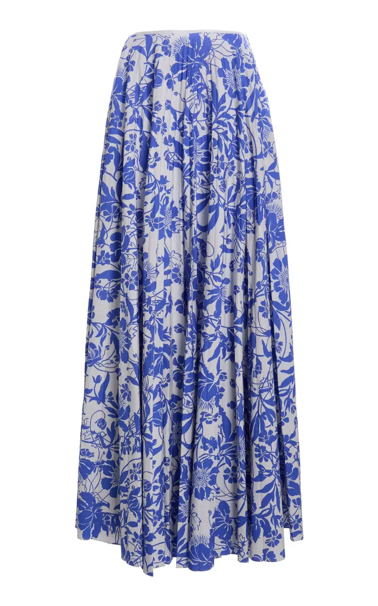 S.S. Daley Kate Pleated Floral Crepe Maxi Skirt | Thumbnail 8