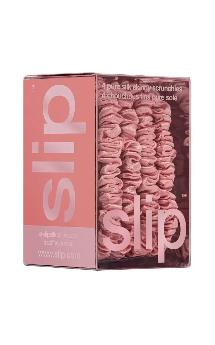 Slip Set-of-Four Silk Skinny Scrunchies | Thumbnail 6 Slip Set-of-Four Silk Skinny Scrunchies | Thumbnail 6