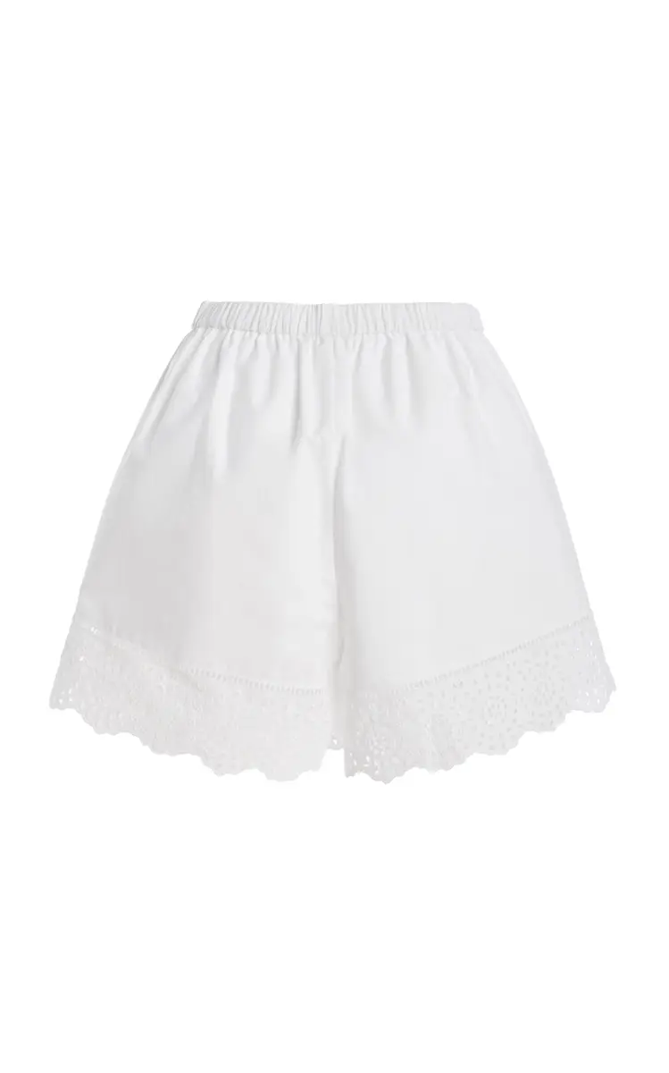 By Malene Birger Greta Eyelet-Detailed Cotton Shorts | Thumbnail 5 By Malene Birger Greta Eyelet-Detailed Cotton Shorts | Thumbnail 5