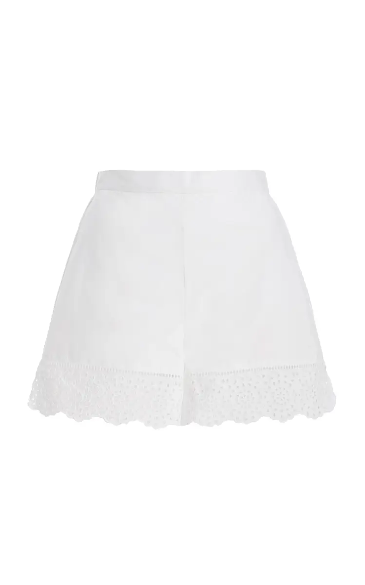 By Malene Birger Greta Eyelet-Detailed Cotton Shorts | Thumbnail 8 By Malene Birger Greta Eyelet-Detailed Cotton Shorts | Thumbnail 8
