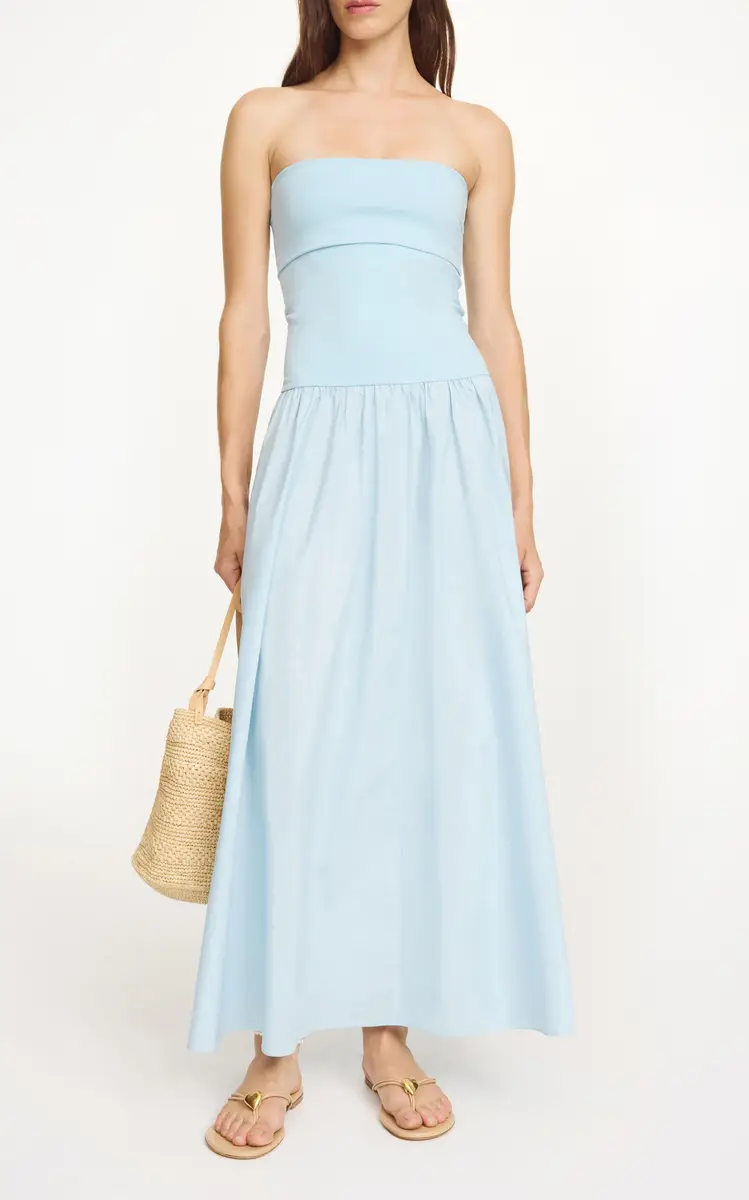 By Malene Birger Marc Strapless Cotton Midi Dress | Thumbnail 13