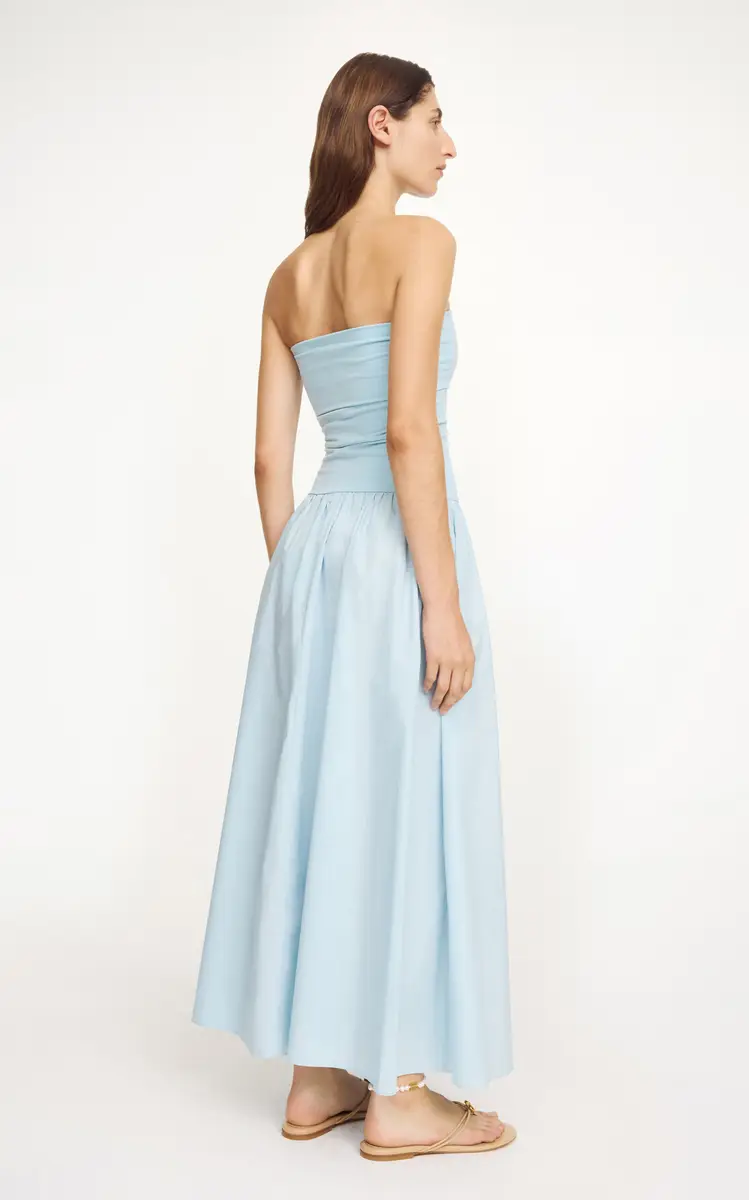 By Malene Birger Marc Strapless Cotton Midi Dress | Thumbnail 4