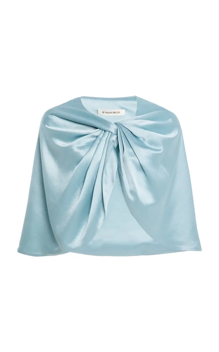 By Malene Birger Pinlos Draped Satin Cape | Image 1 By Malene Birger Pinlos Draped Satin Cape | Image 1