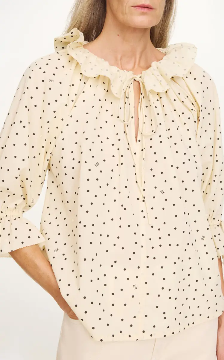 By Malene Birger Dicte Polka-Dot Cotton-Voile Top | Thumbnail 14