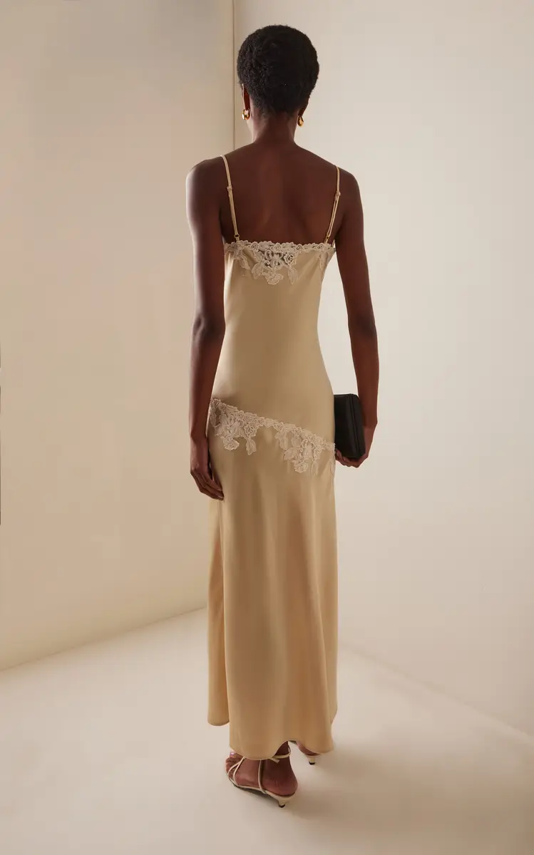 By Malene Birger Vera Lace-Detailed Slip Midi Dress | Thumbnail 4