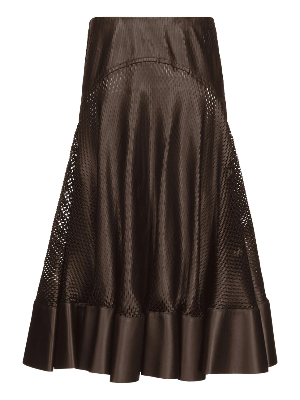 Laser-Cut Leather Mini Skirt