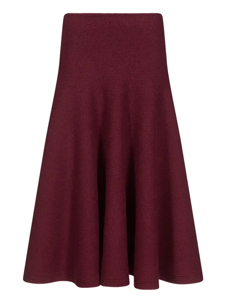 Cashmere-Blend Knit Midi Skirt