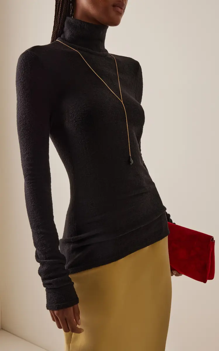 COLLEEN ALLEN Cutout Knit Turtleneck Top | Thumbnail 2