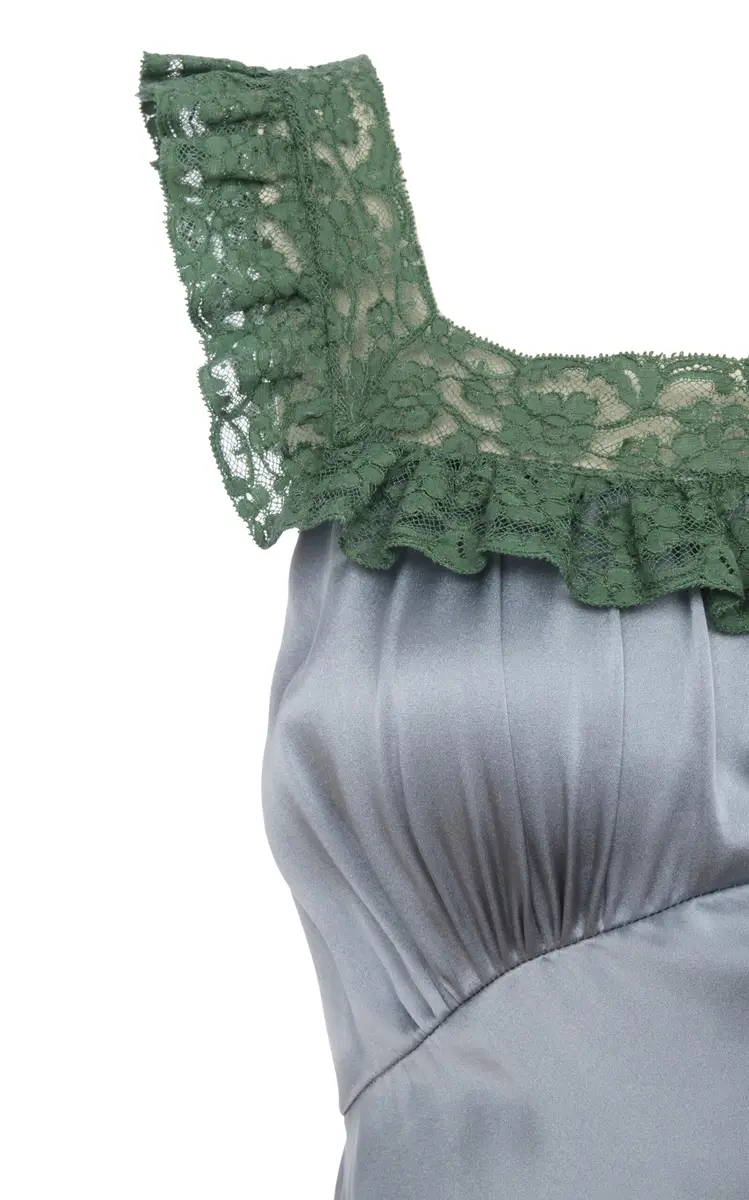 Chloé Lace-Trimmed Silk Satin Maxi Dress | Thumbnail 5