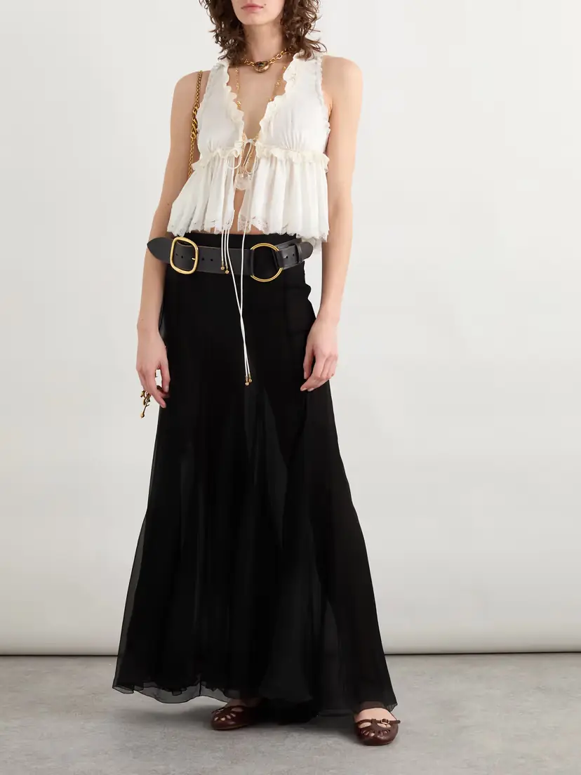 Chloé Organic Silk-mousseline Maxi Skirt | Thumbnail 2