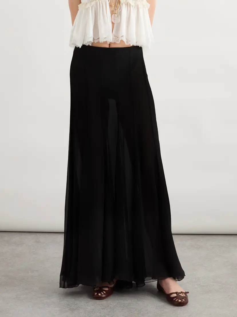 Chloé Organic Silk-mousseline Maxi Skirt | Thumbnail 3