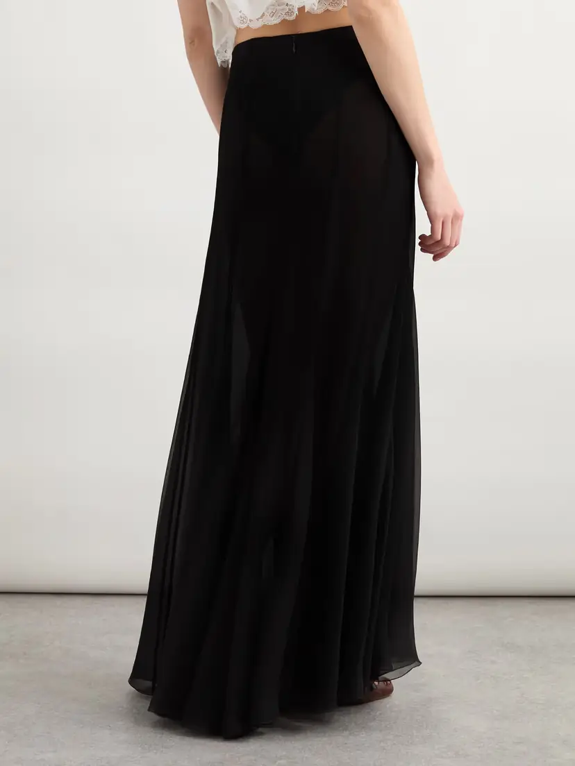 Chloé Organic Silk-mousseline Maxi Skirt | Thumbnail 4