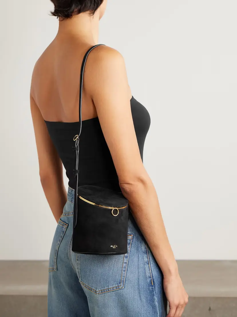 Alaïa La Canette Small Suede Shoulder Bag | Thumbnail 2 Alaïa La Canette Small Suede Shoulder Bag | Thumbnail 2
