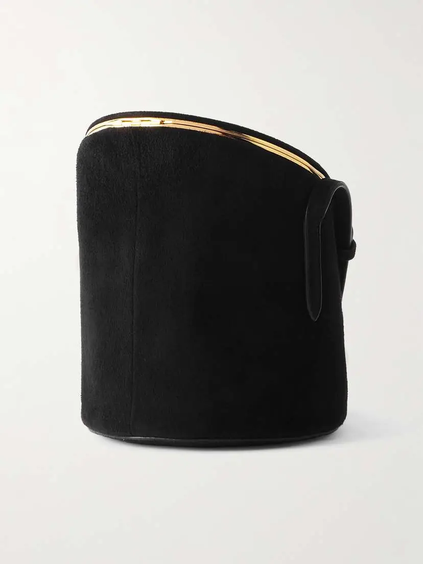 Alaïa La Canette Small Suede Shoulder Bag | Thumbnail 3 Alaïa La Canette Small Suede Shoulder Bag | Thumbnail 3