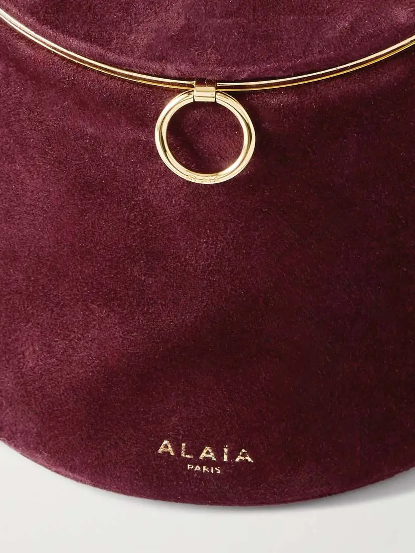ALAÏA La Canette Small Suede Shoulder Bag | Thumbnail 4 ALAÏA La Canette Small Suede Shoulder Bag | Thumbnail 4