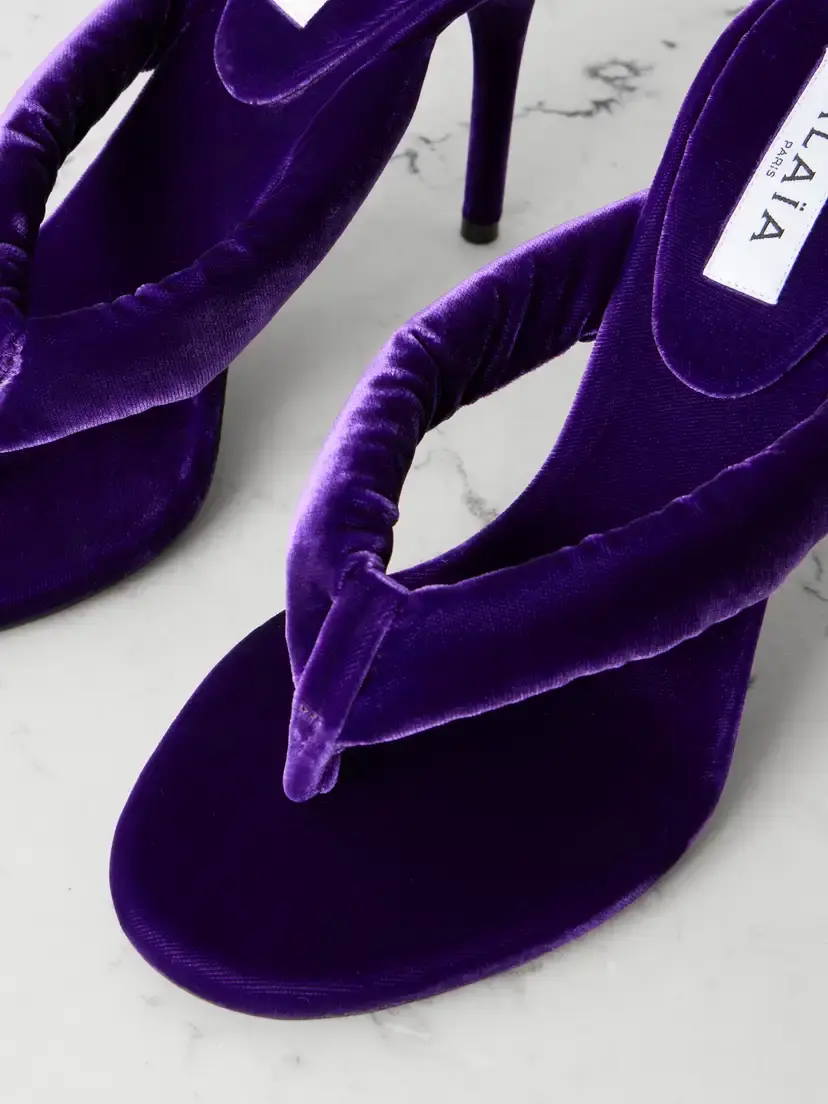 Alaïa 90 Velvet Mules | Thumbnail 4 Alaïa 90 Velvet Mules | Thumbnail 4