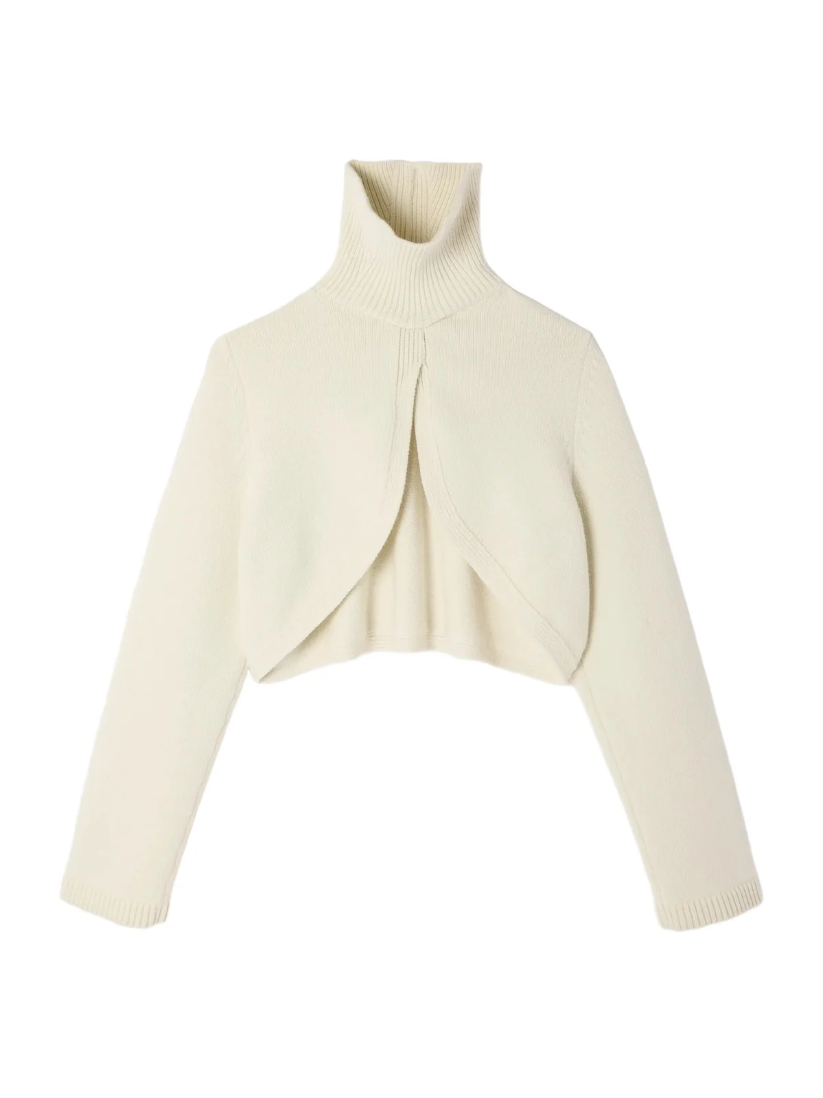 Cropped Cashmere-blend Turtleneck Sweater