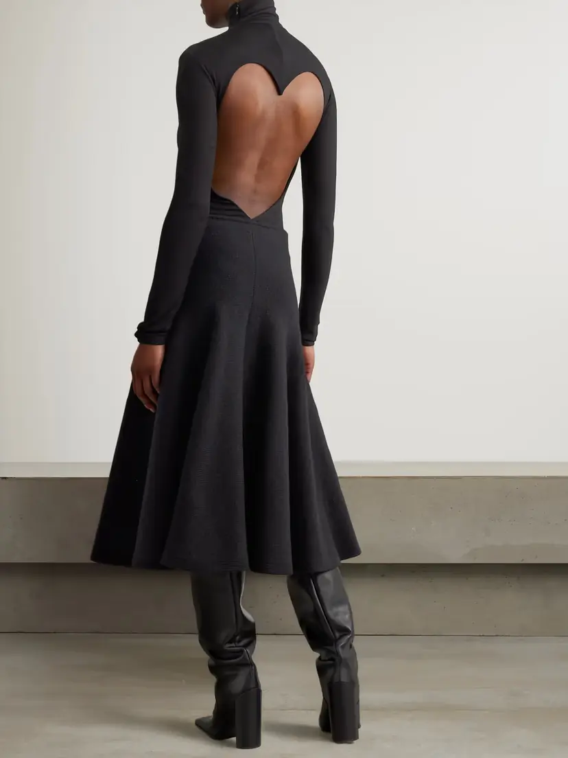 Alaïa Open-back Jersey Turtleneck Bodysuit | Thumbnail 2